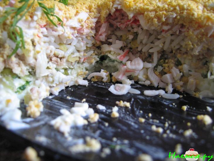 Салатик рыбный "8 марта"