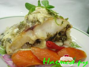 Теляпия под сметанным соусом