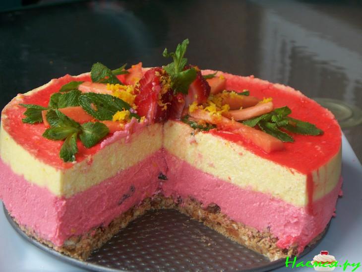 Торт творожный без выпечки