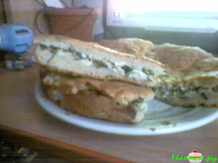 Пирог с зелёным луком и яйцами Пирог с зелёным луком и яйцами