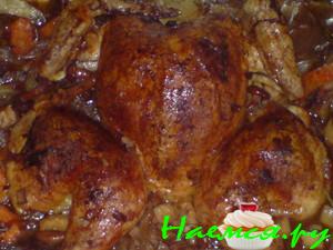 Курица в красном вине (Cog au vin)