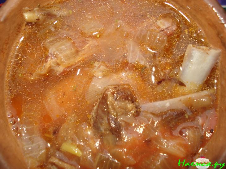 Баранина с фасолью по-арабски