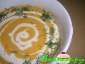 Суп-пюре из цветной капусты и сладкого картофеля