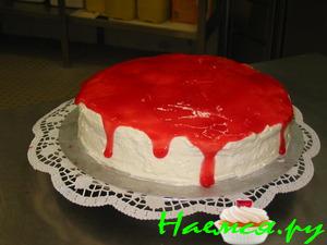 Маскарпоне-вишнёвый торт