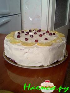 Торт 'Роман лимона с клюквой'