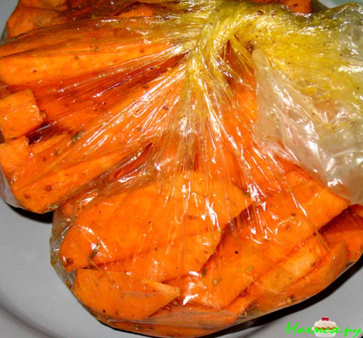 Батат, запечённый с кориандром и фенхелем Батат, запечённый с кориандром и фенхелем