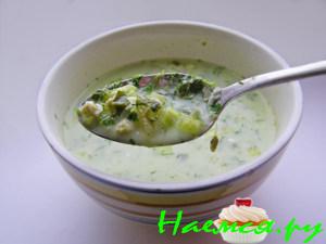 Борщ щавелевый холодный Борщ щавелевый холодный