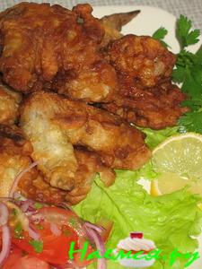 Куриные крылышки в пивном кляре