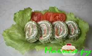 Рулетик из красной рыбы