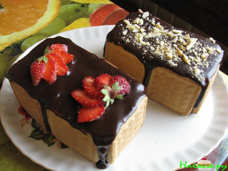 Мини-торт или пирожное без выпечки (два вида)