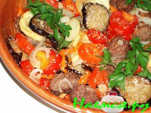 Овощи с фрикаделями