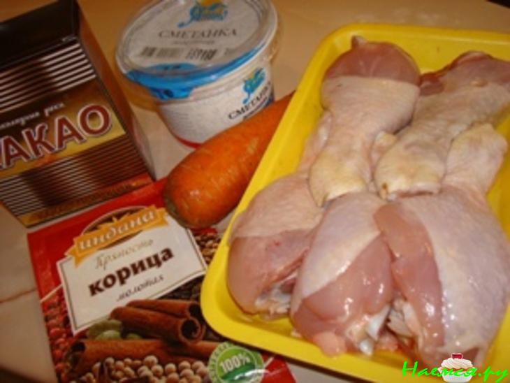 Куриные голени с какао