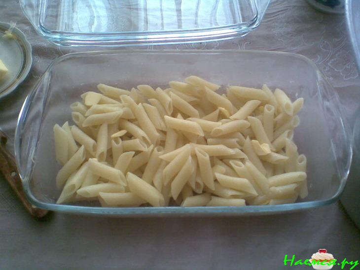 Мясная запеканка с макаронами
