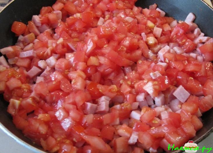 Каннеллони с карбонатом и томатами