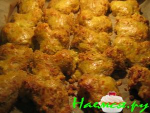 Курица в сыре с чесноком