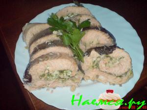 Рулет рыбный с зеленью