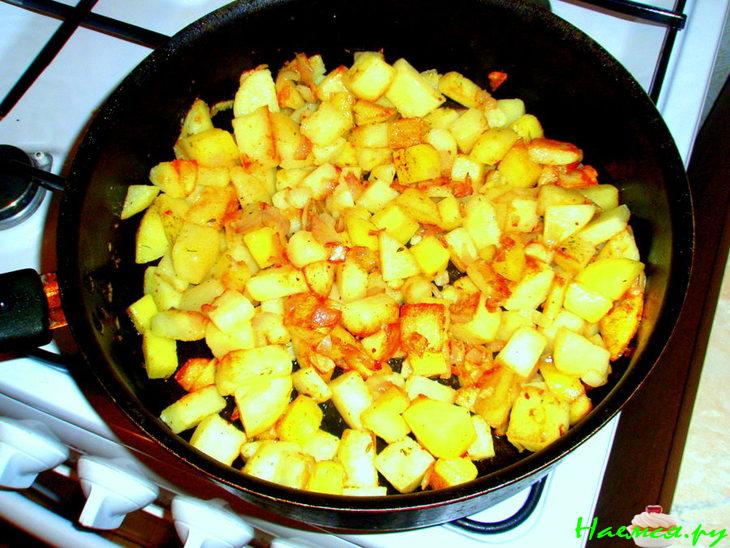 Печеная рыба с картофелем