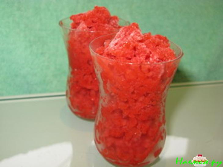 Мятно-клубничный сорбет