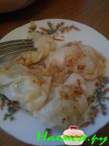 Вареники "донские" с квашеной капустой и картофелем