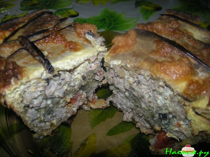 Мусака с фаршем и сыром Мусака с фаршем и сыром