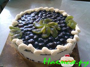 Торт творожный с виноградом Торт творожный с виноградом