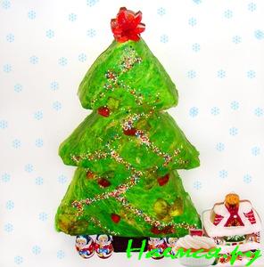 Торт бисквитный "Новогодний" с маршмелоу