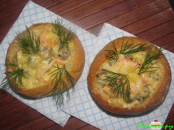 Булочки с креветками