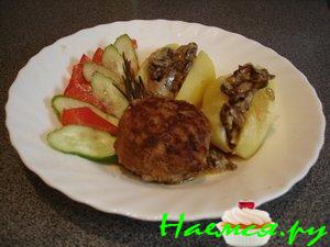 Зразы пикантные с розмарином и гарниром