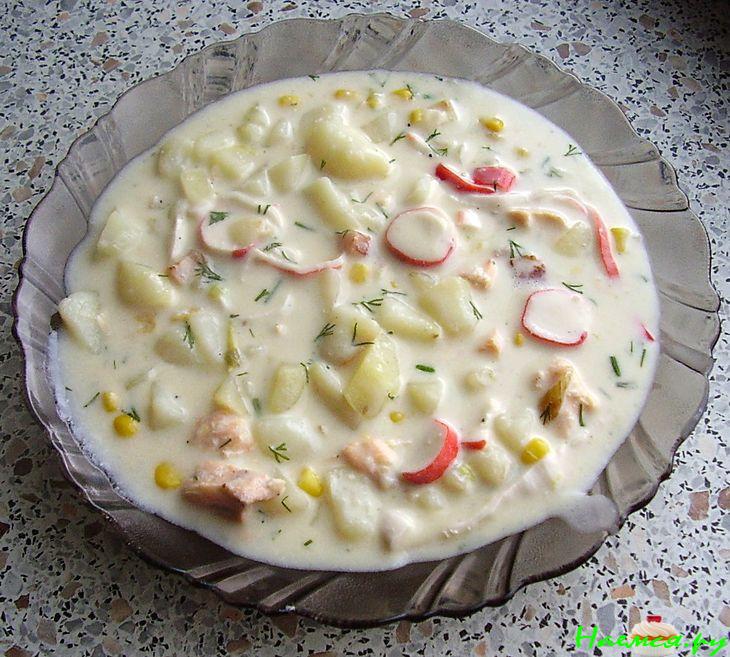 Суп морской со сливками