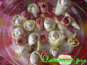 Колбасные розочки