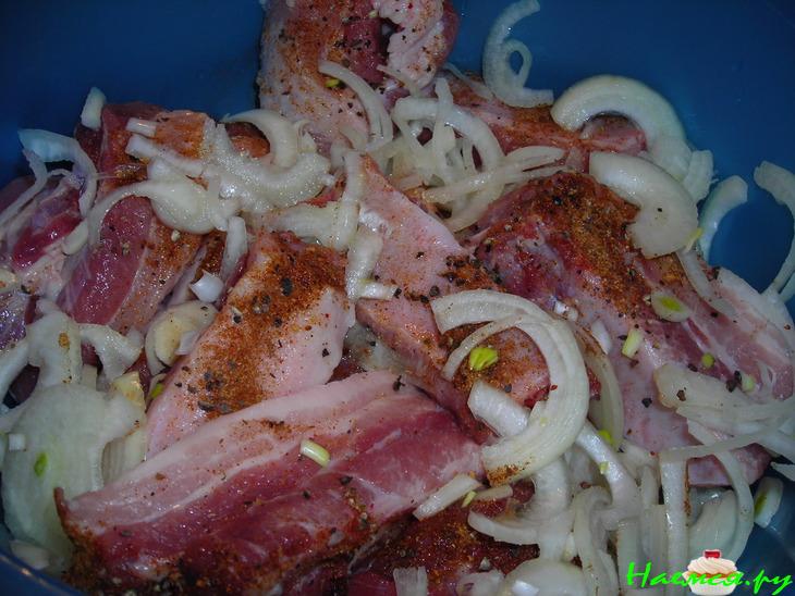 Свиные рёбрышки, приготовленные в "рукаве"