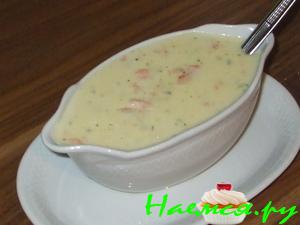 Сметанный соус с сёмгой