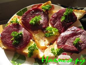 Закуска "Бутерброд с свеклой"