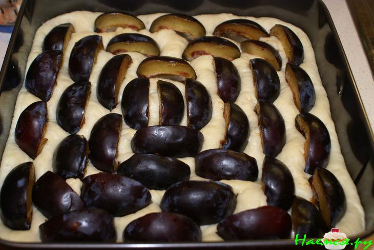 Сливовый пирог со сметанным кремом