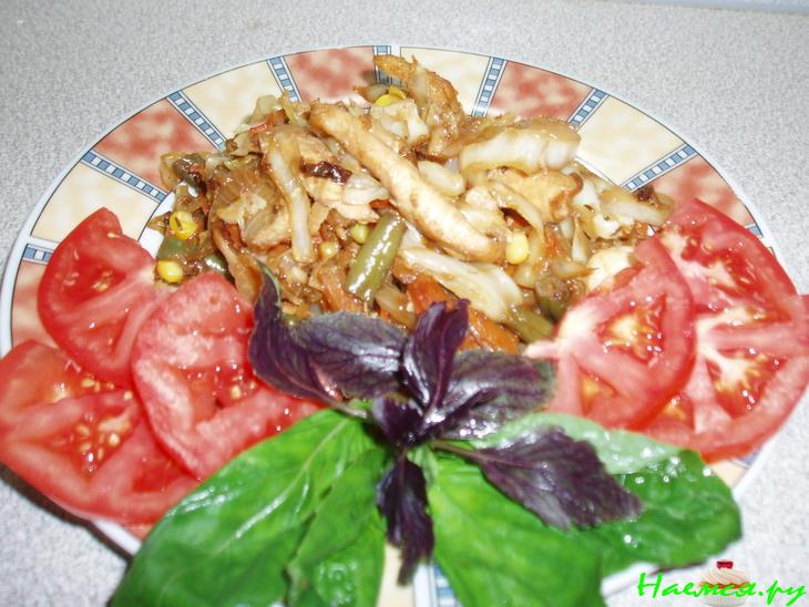 Куриная поджарка с имбирем