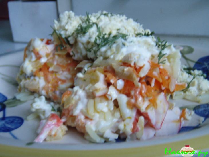 Крабовое мясо под "шубой"