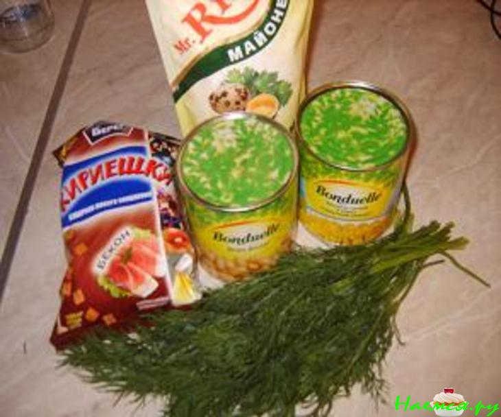 Салат с кириешками Салат с кириешками