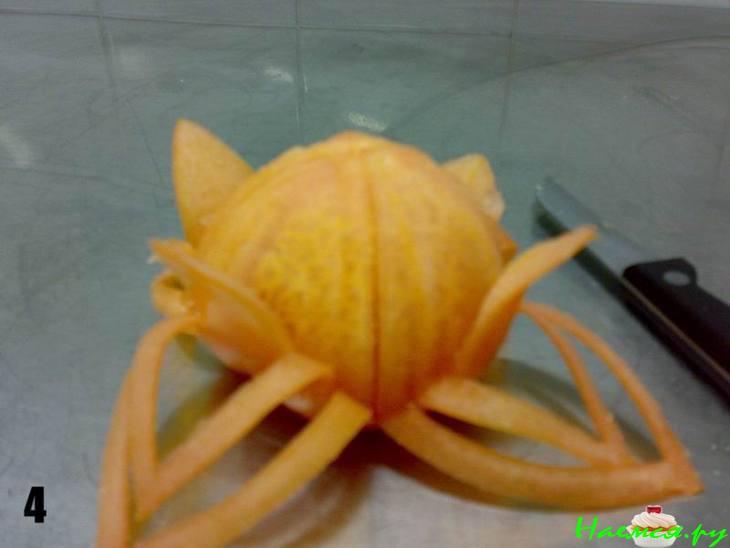 Цветок из помидора на гарнир