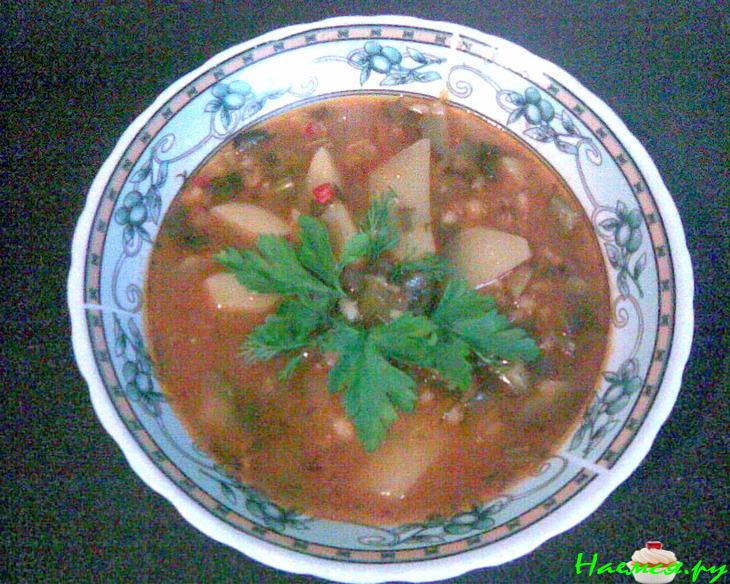 Постный суп 'а-ля рассольник' Постный суп 'а-ля рассольник'