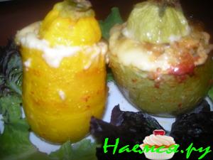 Кабачки фаршированные, запеченные в духовке