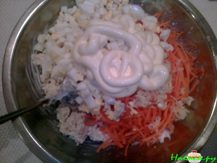 Морковный салат с вермишелью