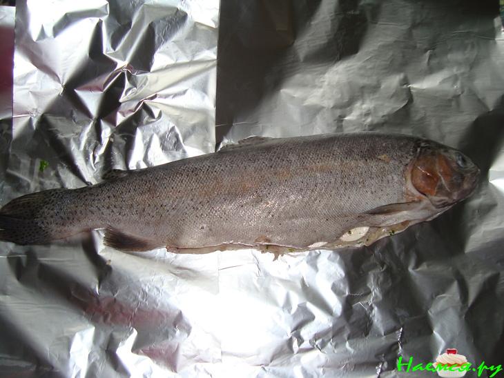 Форель с шампиньонами в фольге Форель с шампиньонами в фольге