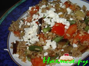 Овощной рис с мясом и брынзой Овощной рис с мясом и брынзой