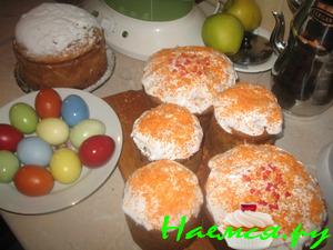 Кулич пасхальный с изюмом и орехами Кулич пасхальный с изюмом и орехами