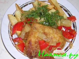 Филе пангасиуса со сладким перцем и ананасами Филе пангасиуса со сладким перцем и ананасами