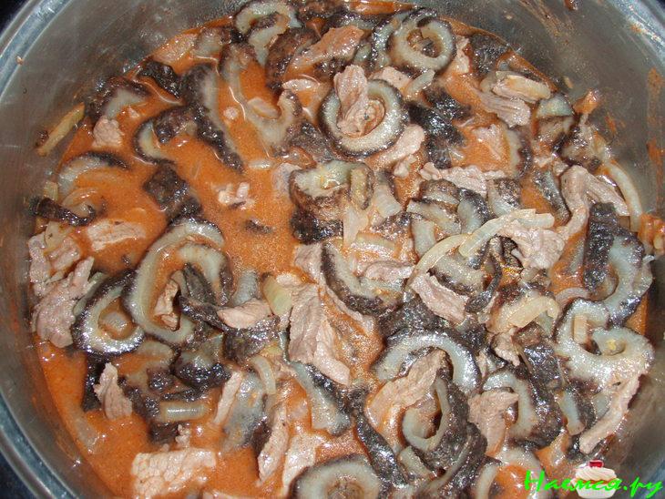 Скоблянка с мясом из кукумарии Скоблянка с мясом из кукумарии