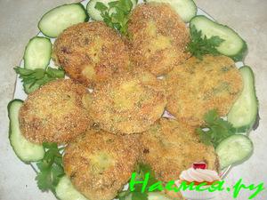 Котлеты из форели с овощами