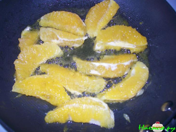 Рыба в кляре с апельсинами