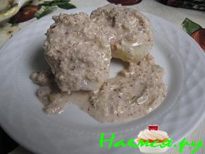 Ореховый соус к картошке в мундирах