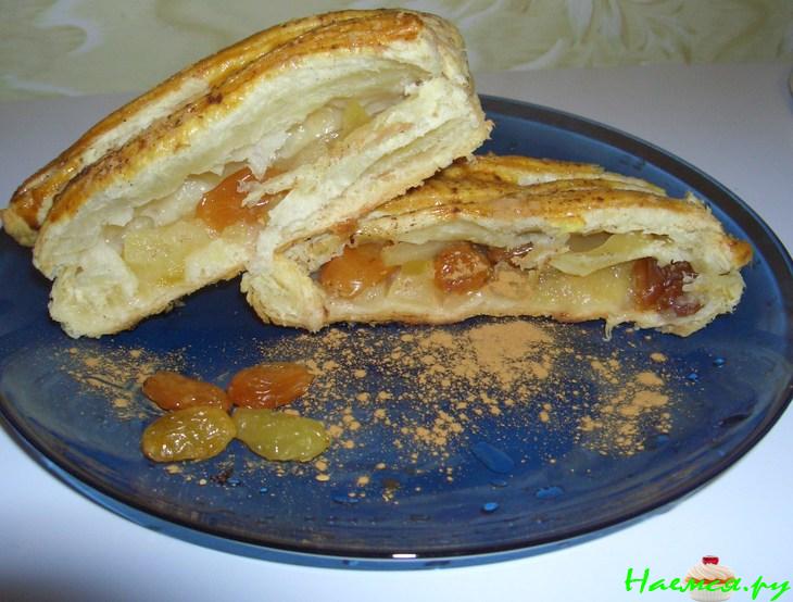 Слоёный яблочный пирог